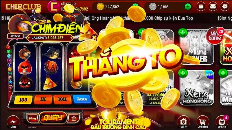 Vòng quay nổ hũ với nhiều biểu tượng may mắn